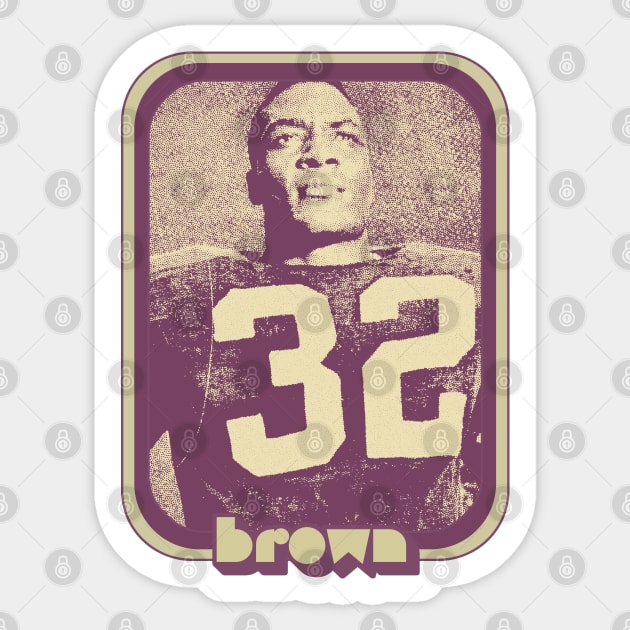 Jimmy Brown / Retro Football Fan Design Gift Sticker by DankFutura